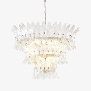 Glass Palmette Chandelier