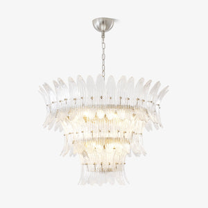 Glass Palmette Chandelier