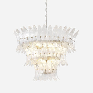 Glass Palmette Chandelier
