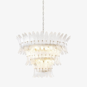 Glass Palmette Chandelier