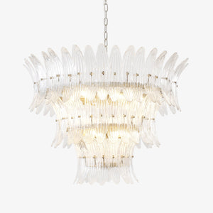 Glass Palmette Chandelier
