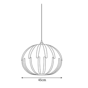 Murano Pendant Lamp 17.7″- 11″ - Docos