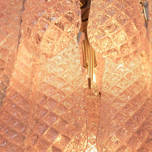 Pink Glass Dewdrop Chandelier