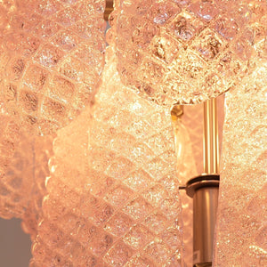 Pink Glass Dewdrop Chandelier