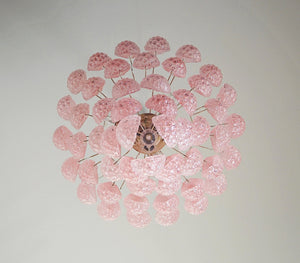 Pink Glass Dewdrop Chandelier