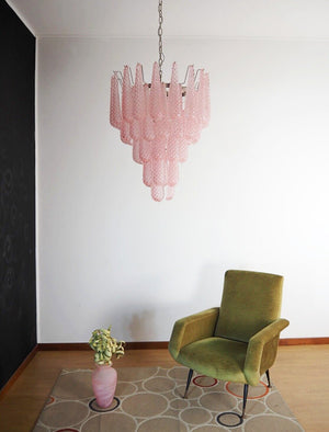 Pink Glass Dewdrop Chandelier