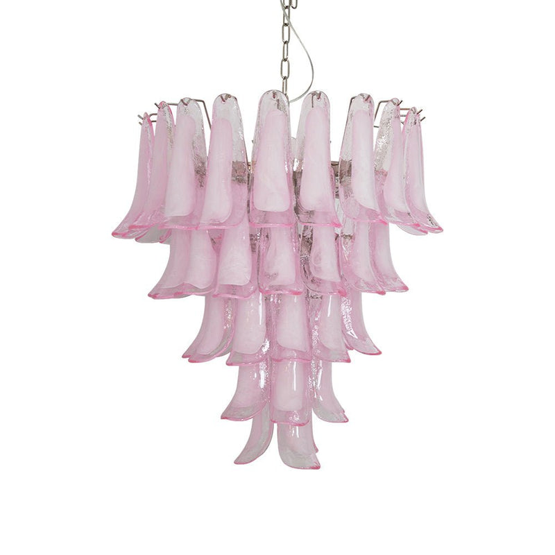 Pink Glass Petals Chandelier – detail 21