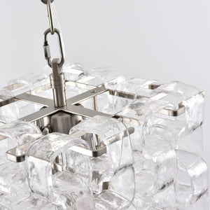 Glass Poliarte Interlocking Chandelier