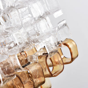Glass Poliarte Interlocking Chandelier