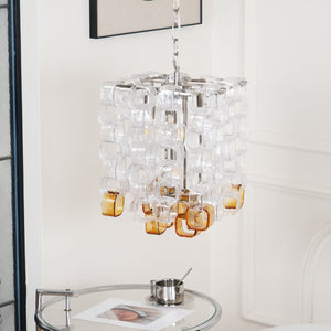 Glass Poliarte Interlocking Chandelier