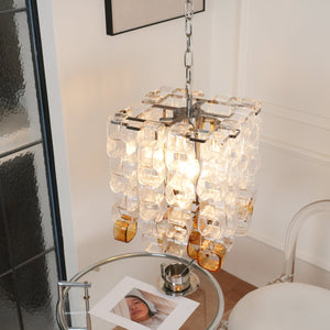 Glass Poliarte Interlocking Chandelier