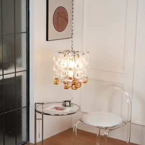 Glass Poliarte Interlocking Chandelier