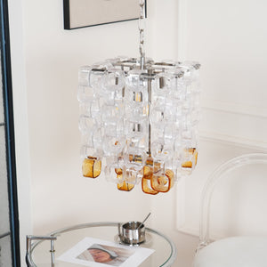 Glass Poliarte Interlocking Chandelier