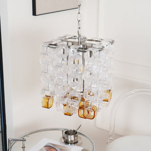 Glass Poliarte Interlocking Chandelier