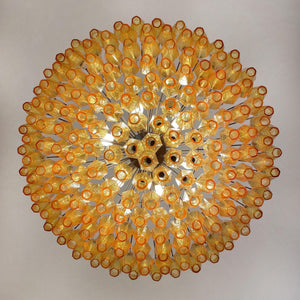 Rhombus Amber Glass Chandelier