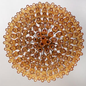 Rhombus Amber Glass Chandelier