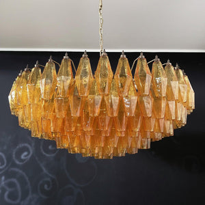 Rhombus Amber Glass Chandelier