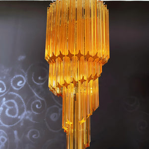 Spiral Prism Glass Chandelier