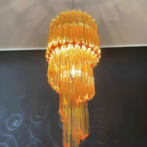 Spiral Prism Glass Chandelier
