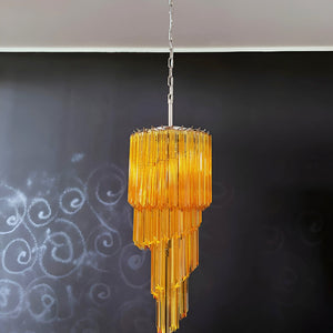 Spiral Prism Glass Chandelier