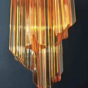 Spiral Prism Glass Chandelier