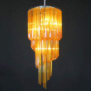 Spiral Prism Glass Chandelier