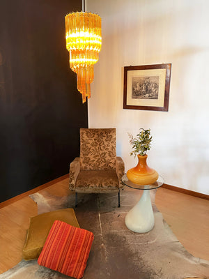Spiral Prism Glass Chandelier