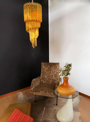 Spiral Prism Glass Chandelier