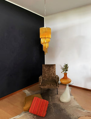 Spiral Prism Glass Chandelier