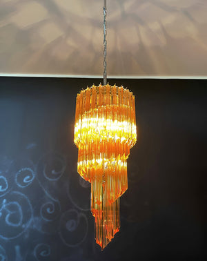 Spiral Prism Glass Chandelier