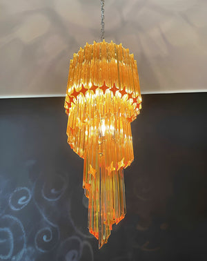 Spiral Prism Glass Chandelier