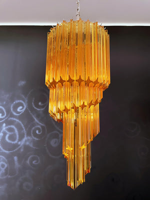 Spiral Prism Glass Chandelier