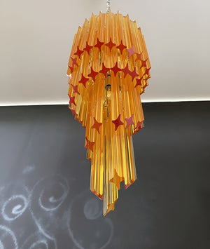 Spiral Prism Glass Chandelier