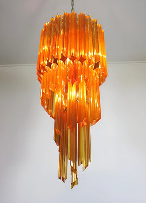 Spiral Prism Glass Chandelier