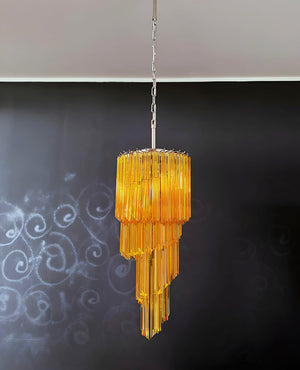 Spiral Prism Glass Chandelier