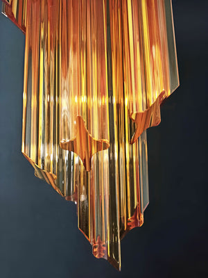 Spiral Prism Glass Chandelier