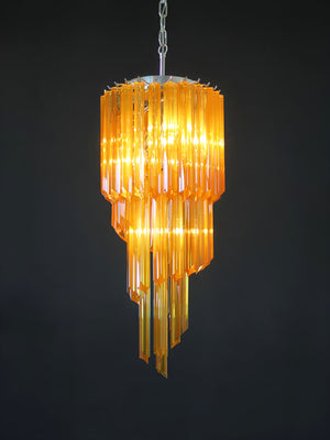 Spiral Prism Glass Chandelier
