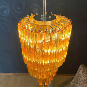 Spiral Prism Glass Chandelier