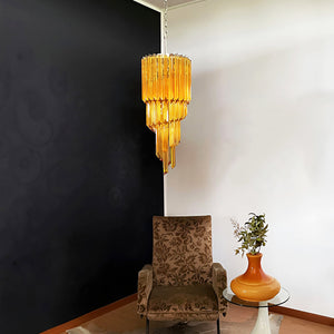Spiral Prism Glass Chandelier