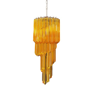 Spiral Prism Glass Chandelier