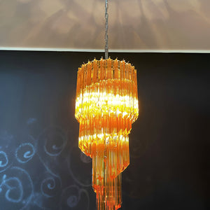 Spiral Prism Glass Chandelier