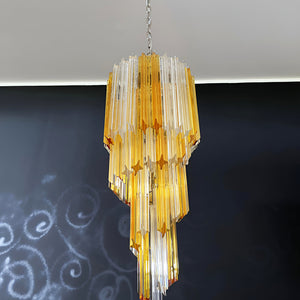Spiral Prism Glass Chandelier
