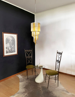 Spiral Prism Glass Chandelier