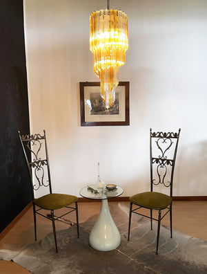 Spiral Prism Glass Chandelier