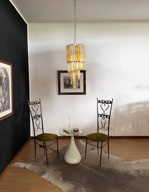 Spiral Prism Glass Chandelier