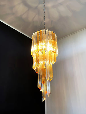 Spiral Prism Glass Chandelier