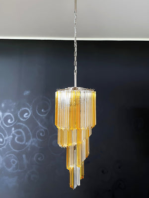 Spiral Prism Glass Chandelier