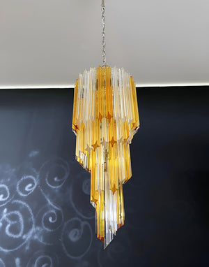 Spiral Prism Glass Chandelier