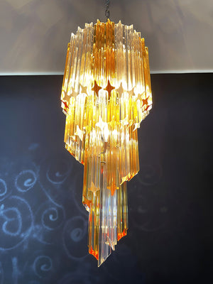 Spiral Prism Glass Chandelier