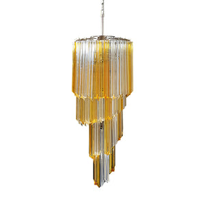 Spiral Prism Glass Chandelier